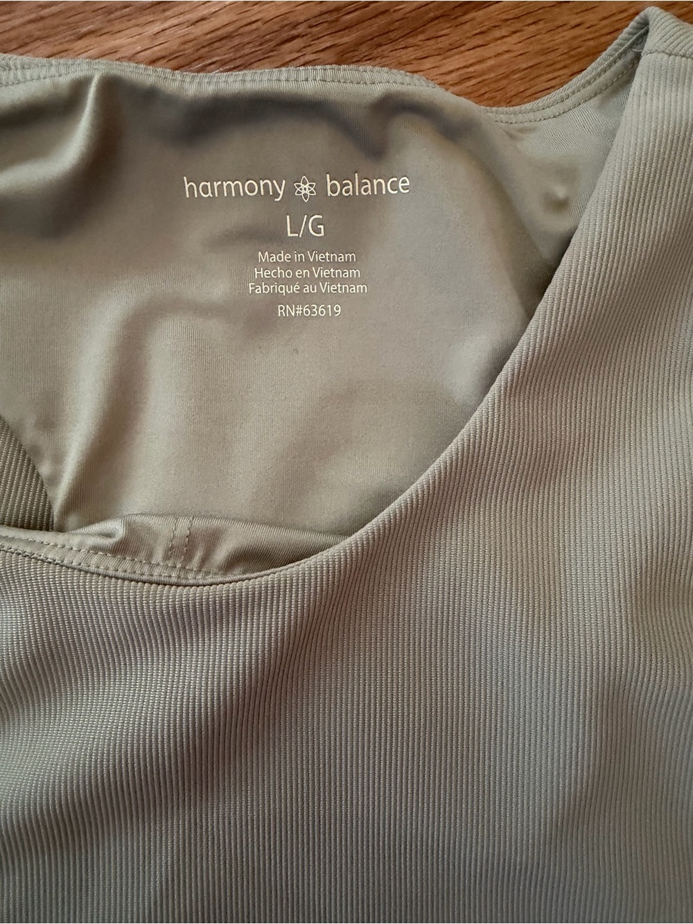High-Waist Performance Leggings Shorts in Sage Green - Picture 3 of 4